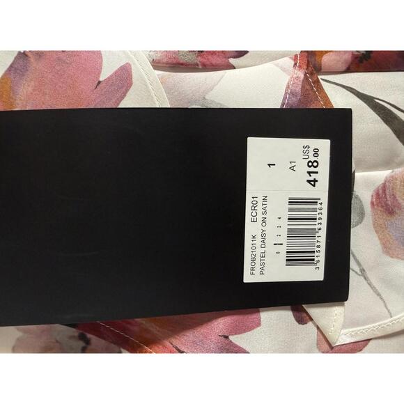 The Kooples Pastel Daisy Satin Dress Viscose Silk Blend US Small $418 MSRP NWT - Picture 6 of 11